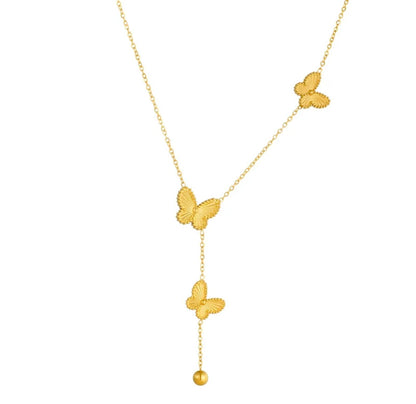 Ethereal Butterflies Necklace Gold